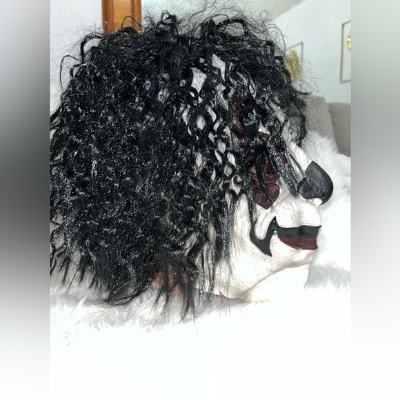 Spirit Halloween Clown Full Mask Black Hair - Picture 4 of 8